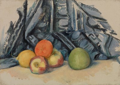 Appels en Doek, 1893-94 door Paul Cézanne